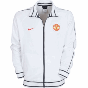 2010-11 Man Utd Nike Trainer Jacket (White)