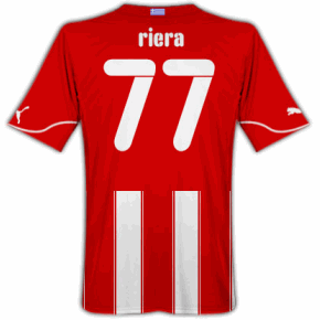 2010-11 Olympiakos Puma Home Shirt (Riera 77)