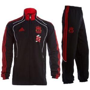 2010-11 Liverpool Adidas Presentation Tracksuit (Black) - Kids