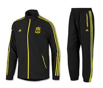 2010-11 Liverpool Adidas European Presentation Tracksuit (Black)