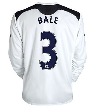 2010-11 Tottenham Puma Long Sleeve Home Shirt (Bale 3)