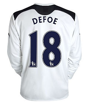 2010-11 Tottenham Puma Long Sleeve Home Shirt (Defoe 18)