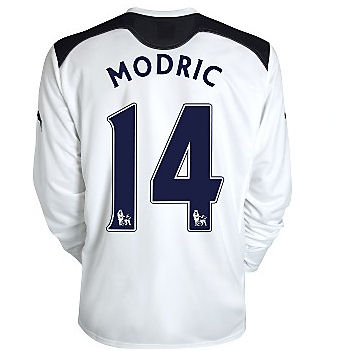 2010-11 Tottenham Puma Long Sleeve Home Shirt (Modric 14)