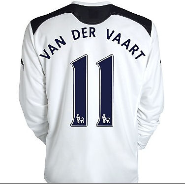 2010-11 Tottenham Puma Long Sleeve Home Shirt (Van Der Vaart 11)