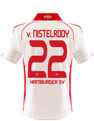 2010-11 Hamburg Adidas Home Shirt (V.Nistelrooy 22)