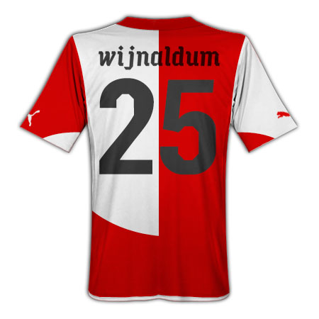 2010-11 Feyenoord Puma Home Shirt (Wijnaldum 25)