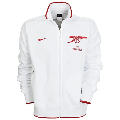2010 11 Arsenal Nike N98 Track Jacket (White)