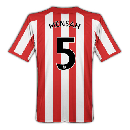 2010-11 Sunderland Umbro Home Shirt (Mensah 5)