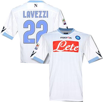 2010-11 Napoli Macron Away Shirt (Lavezzi 22)