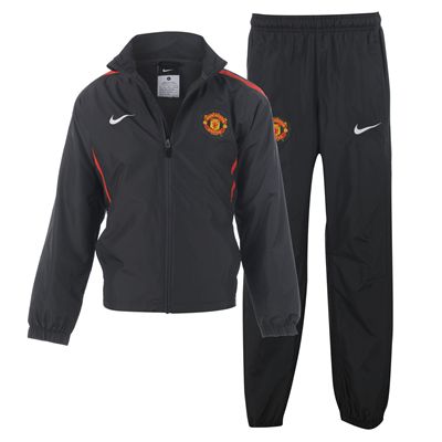 2010-11 Man Utd Nike Woven Tracksuit (Black)