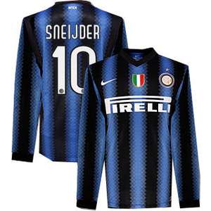 2010-11 Inter Milan Long Sleeve Home Shirt (Sneijder 10)