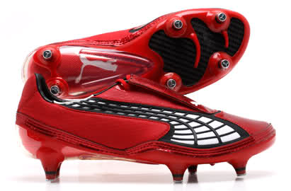 V1-10 SG Football Boots Puma Red-White-Black