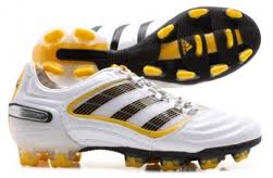 Predator X FG Football Boots Metallic White/Yellow/Black