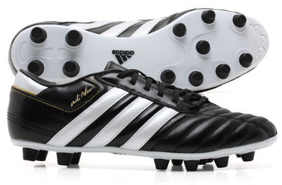adiNOVA II FG Football Boots Black-White-Gold
