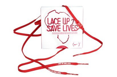 RED Laces Lace Up - Save Lives