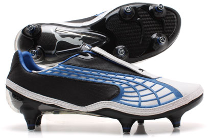 V1-10 SG Football Boots White-Blk-Royal