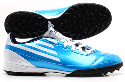 F10 TRX TF Football Trainers Cyan/White Kids