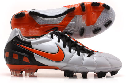 Total 90 Laser III FG Football Boots Met Platinum/Orange Blaze