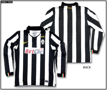 2010-11 Juventus Home Long Sleeve Nike Football Shirt