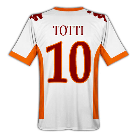 2010-11 Roma Kappa Away Shirt (Totti 10)