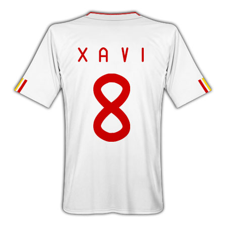 2011-12 Spain Away Football Shirt (Xavi 8)