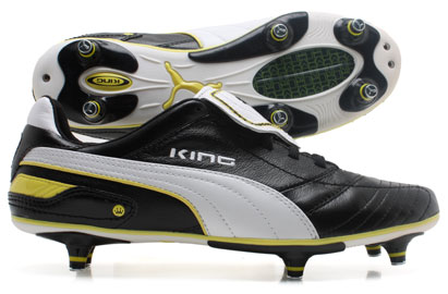 King Finale SG Football Boots Black-White-Yellow