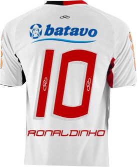 2010-11 Flamengo Away Shirt (Ronaldinho 10)