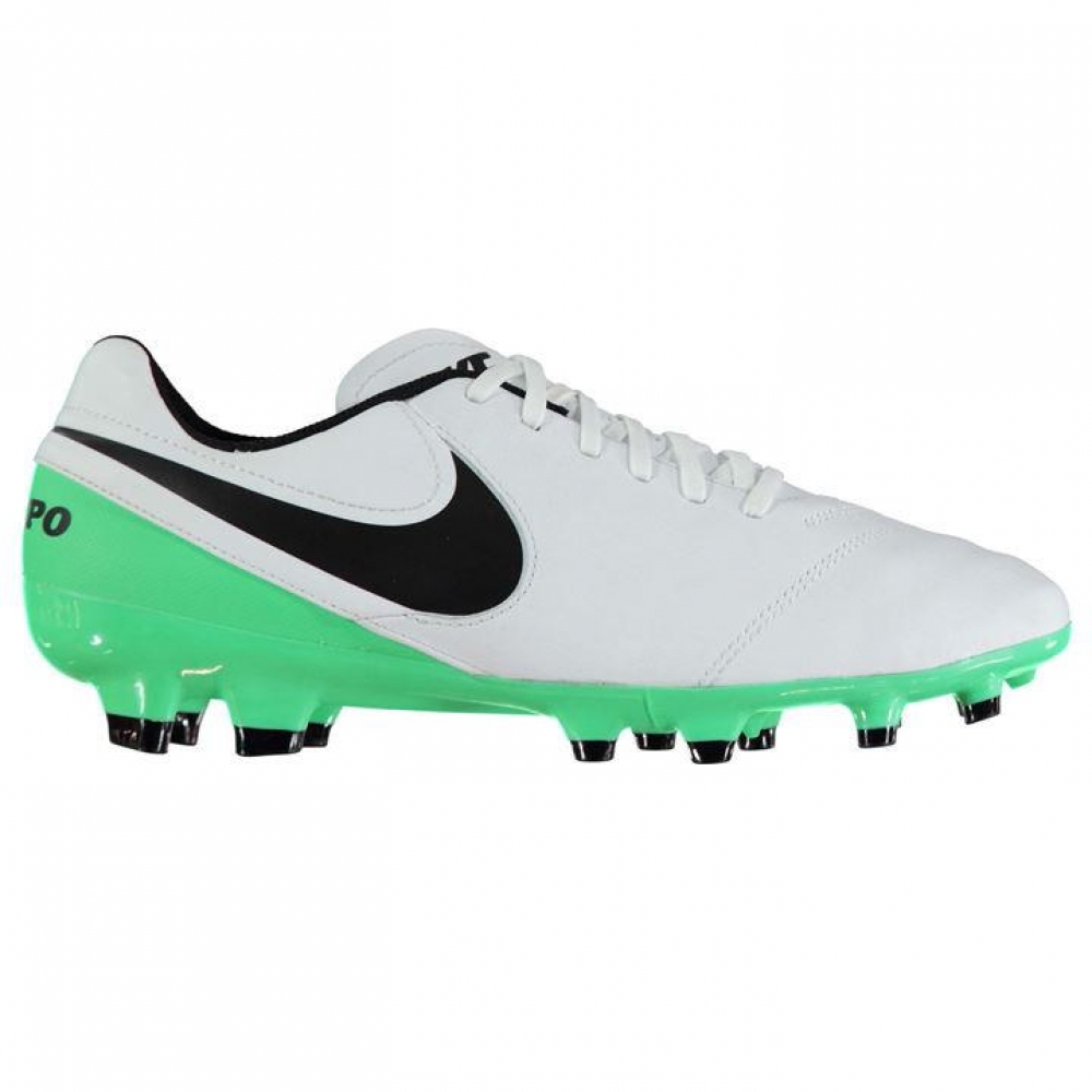 nike white and green football boots