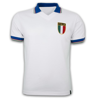 Italy Away WC 1982 Short Sleeve Retro Shirt 100% cotton