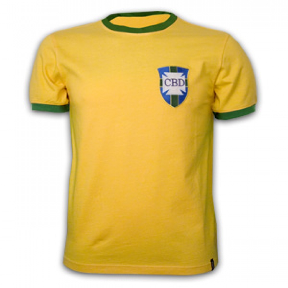Brazil WC 1970 Short Sleeve Retro Shirt 100% cotton