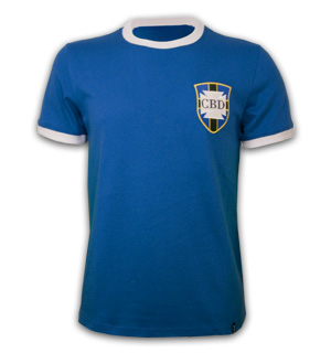Brazil Away 1970's Short Sleeve Retro Shirt 100% cotton
