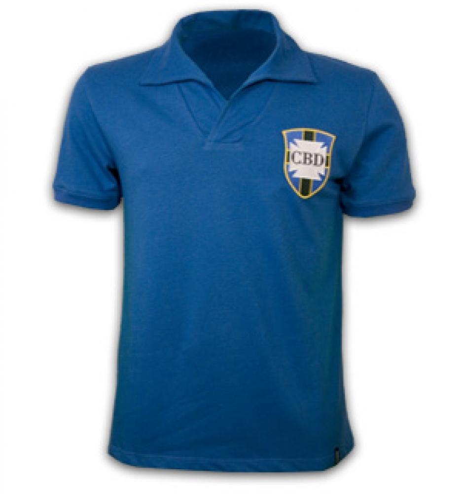 Brazil Away WC 1958 Short Sleeve Retro Shirt 100% cotton