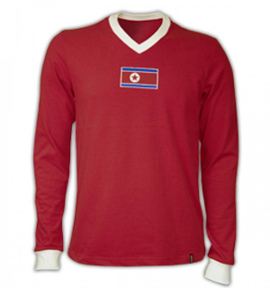 North Korea WC 1966 Long Sleeve Retro Shirt 100% cotton