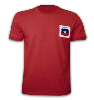 Chile WC 1974 Short Sleeve Retro Shirt 100% cotton