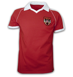 Austria WC 1982 Away Short Sleeve Retro Shirt 100% cotton