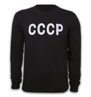 CCCP Goalie 1960's Long Sleeve Retro Shirt 100% cotton