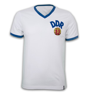 DDR Away WC 1974 Short Sleeve Retro Shirt 100% cotton