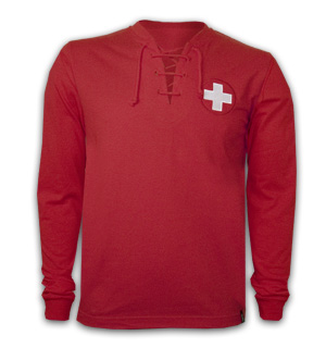 Switzerland WC 1954 Long Sleeve Retro Shirt 100% cotton