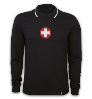 Switzerland Goalie 1970's Long Sleeve Retro Shirt 100% cotton