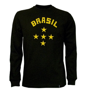 Brazil Goalie 1960's Long Sleeve Retro Shirt 100% cotton