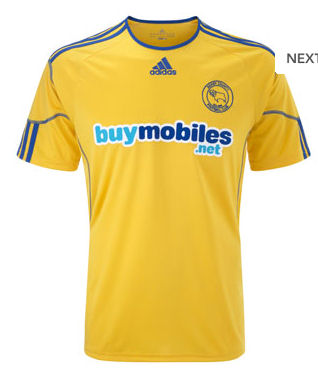 2010-11 Derby County Adidas Away Football Shirt