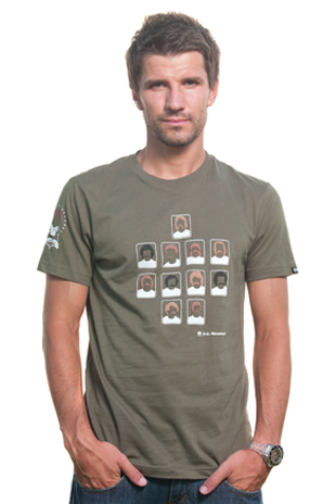 FC Moustache T-Shirt // Army Green 100% cotton