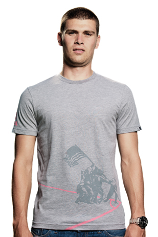 Football against War T-Shirt -- Grey M&ecirc;l&eacute;e 100% cotton