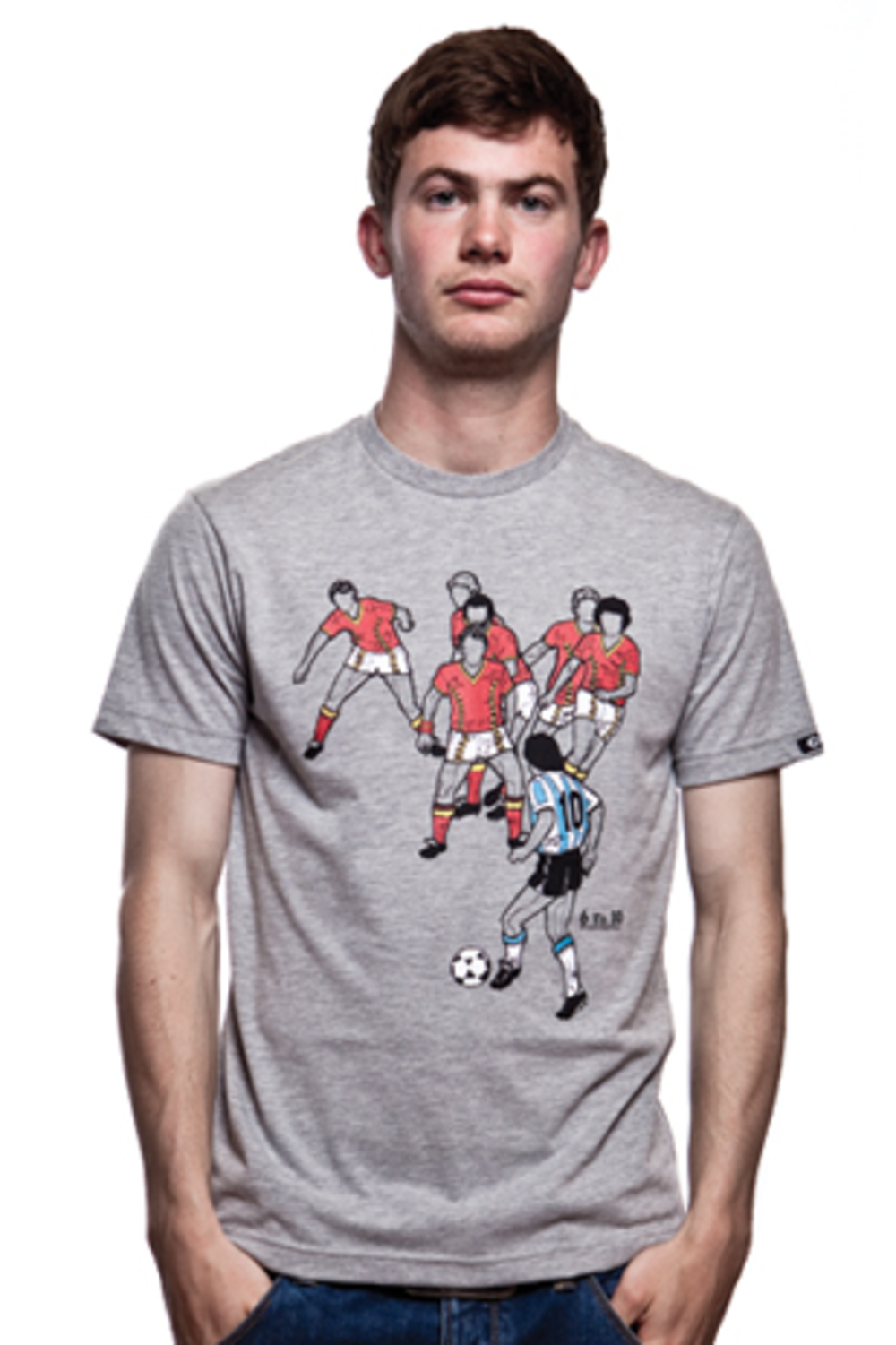 6 Vs. 10 T-Shirt // Grey M�l�e 100% cotton