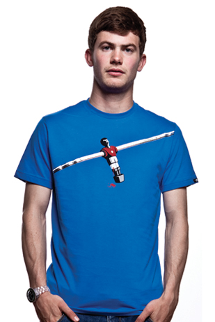 Foosball T-Shirt -- Blue 100% cotton