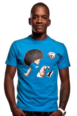 Funky Football T-Shirt // Aqua Blue 100% cotton