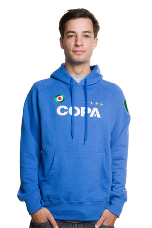 Mens COPA Hooded Sweater // Blue 70% cotton/30% polyester