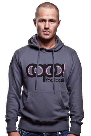 Mens COPA Centre Circle Hooded Sweater // Dark Grey 70% cotton/3