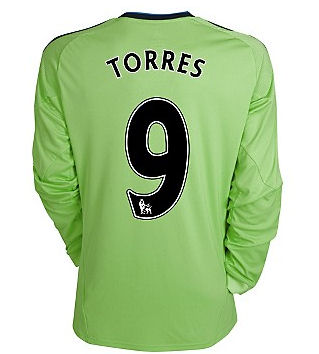 2010-11 Chelsea Long Sleeve Third Shirt (Torres 9)