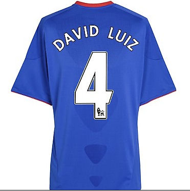 2010-11 Chelsea Home Shirt (David Luiz 4)